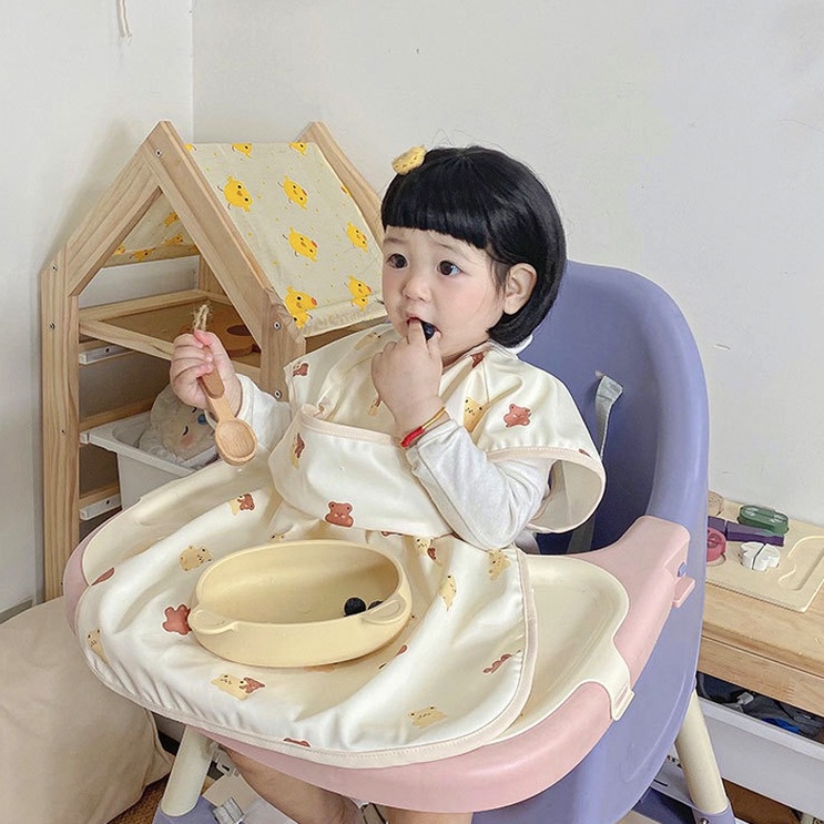 Yếm Ăn Không Tay Dễ Lau Chùi Cho Bé