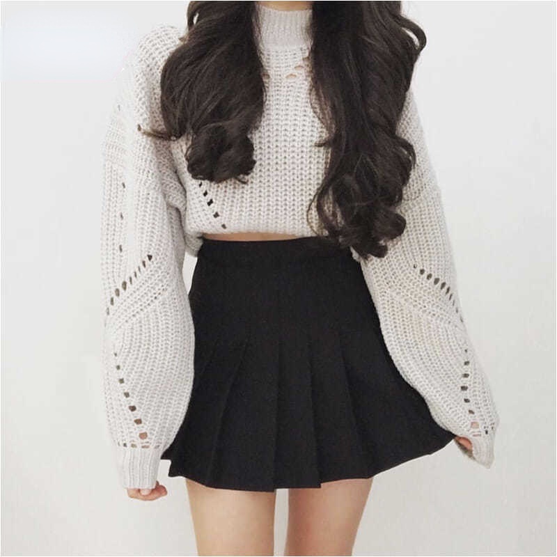 Chân Váy Chữ A Lưng Cao Xếp Ly Xinh Xắn Thời Trang Cho Nữ