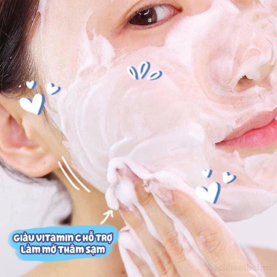Sữa rửa mặt hạt ý dĩ Hatomugi The W Cleansing foam Nhật Bản