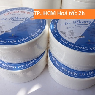 Combo 4 cuộn Giấy vệ sinh cuộn lớn An Khang AKC600