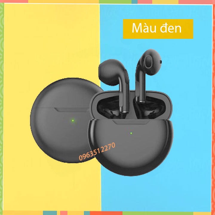 Tai nghe  không dây bluetooth Pro6 TWS, tai nghe bluetooth 5.0