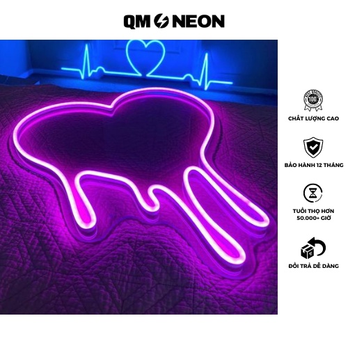 Trái Tim Tan Chảy Neon Sign Trang Trí Trên Tường | Phòng Ngủ | Góc Làm việc | QùaTặng