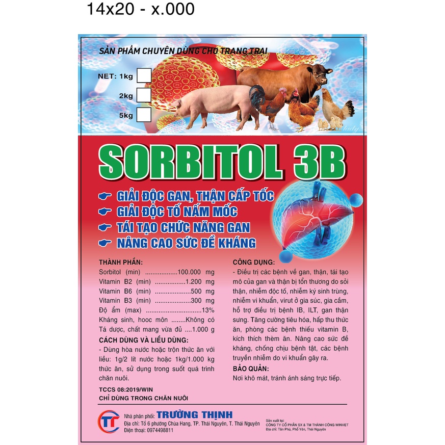[1KG Giải độc gan SORBITOL 3B]
