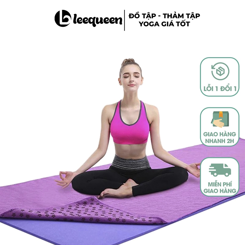 Khăn trải thảm yoga hạt silicon bám thảm tốt 183x63cm