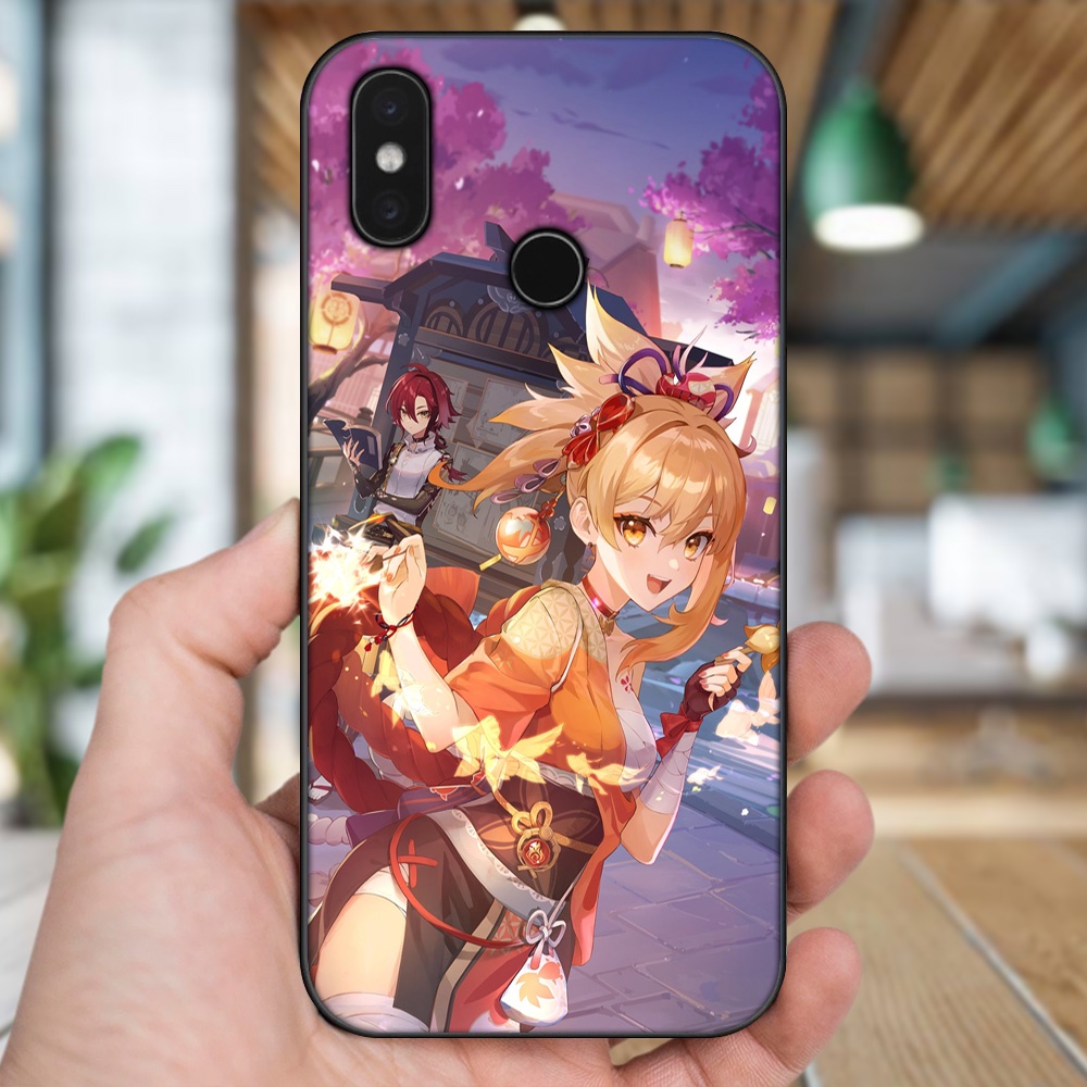 Ốp lưng Xiaomi Mi 8, Mi 8 SE viền đen in hình Yoimiya Genshin Impact