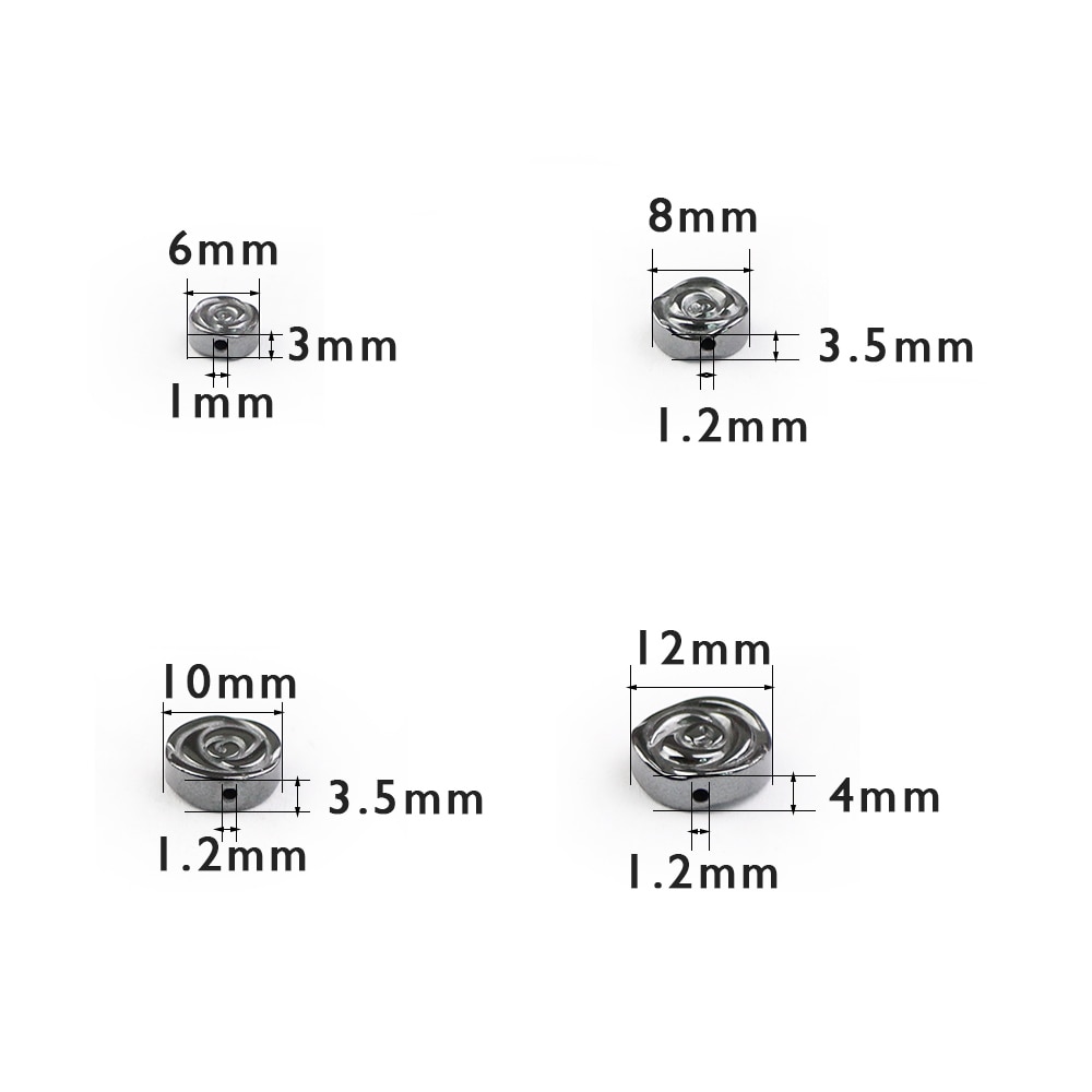 Hạt Đá Tròn Đen 6/8/10/12MM Dùng Làm Trang Sức Thủ Công