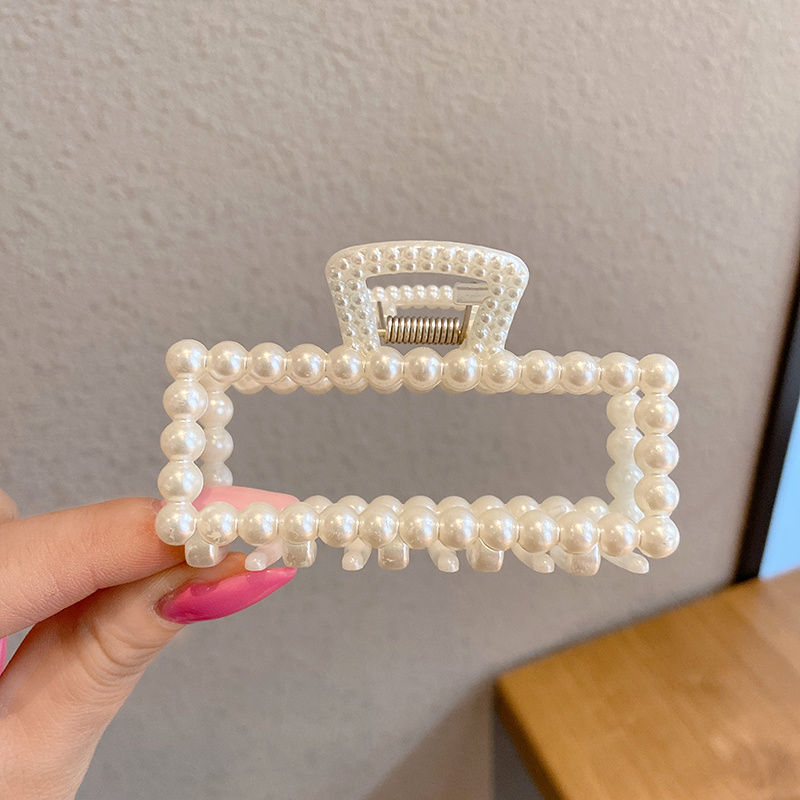 Kẹp Tóc Đính Ngọc Trai Nhân Tạo Đơn Giản Phong Cách Hàn Quốc