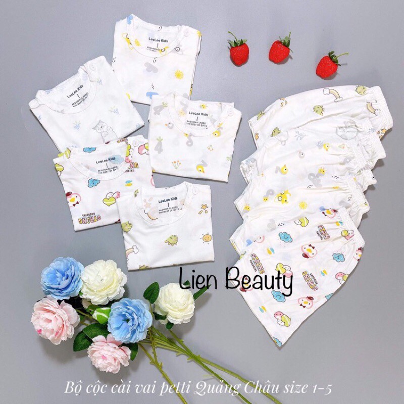 [GIÁ SIÊU ĐỈNH] Set 5 Bộ Leeleekids Chất PETIT Siêu Mát Cho Bé