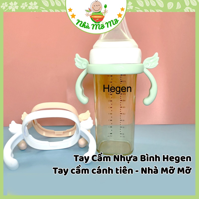 Tay Cầm cánh tiên Bình Sữa Hegen Ống tập hút bình vuông tay cầm nhựa bình sữa vuông giúp bé tự cầm - Nhà Mỡ