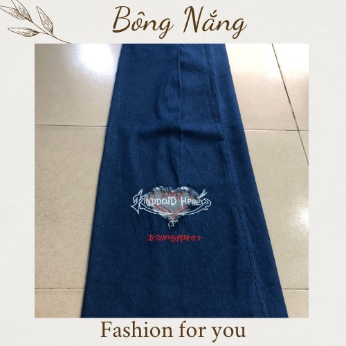 Váy chống nắng Jean cao cấp dạng quây có thêu hình