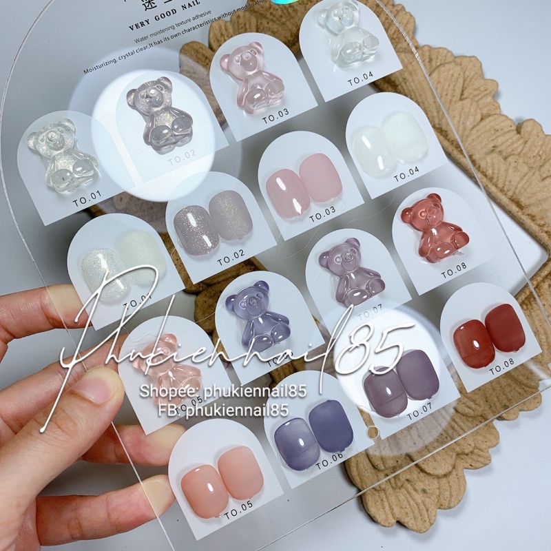 Set thạch gấu 8 màu