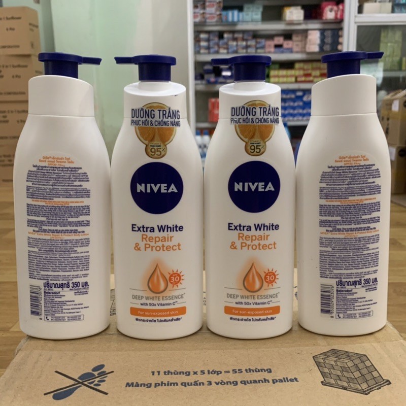 Sữa dưỡng thể Nivea Extra White dưỡng trắng phục hồi và chống nắng SPF30 ( 350ml )