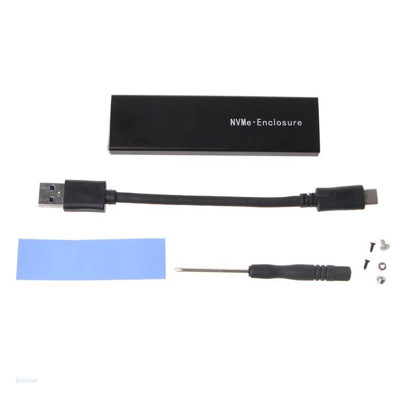 Vỏ Ổ Cứng Bonjour M2 Ssd Nvme Usb3.1 Gen2 Type-C M.2 Ssd Cho Nvme Pcie Ngff M / B Key Ssd Disk 2230 / 2242 / 2260 / 2280mm | BigBuy360 - bigbuy360.vn