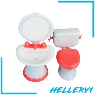 [HELLERY1] Doll House Dollhouse Furniture Bathroom Set Toilet and Sink for