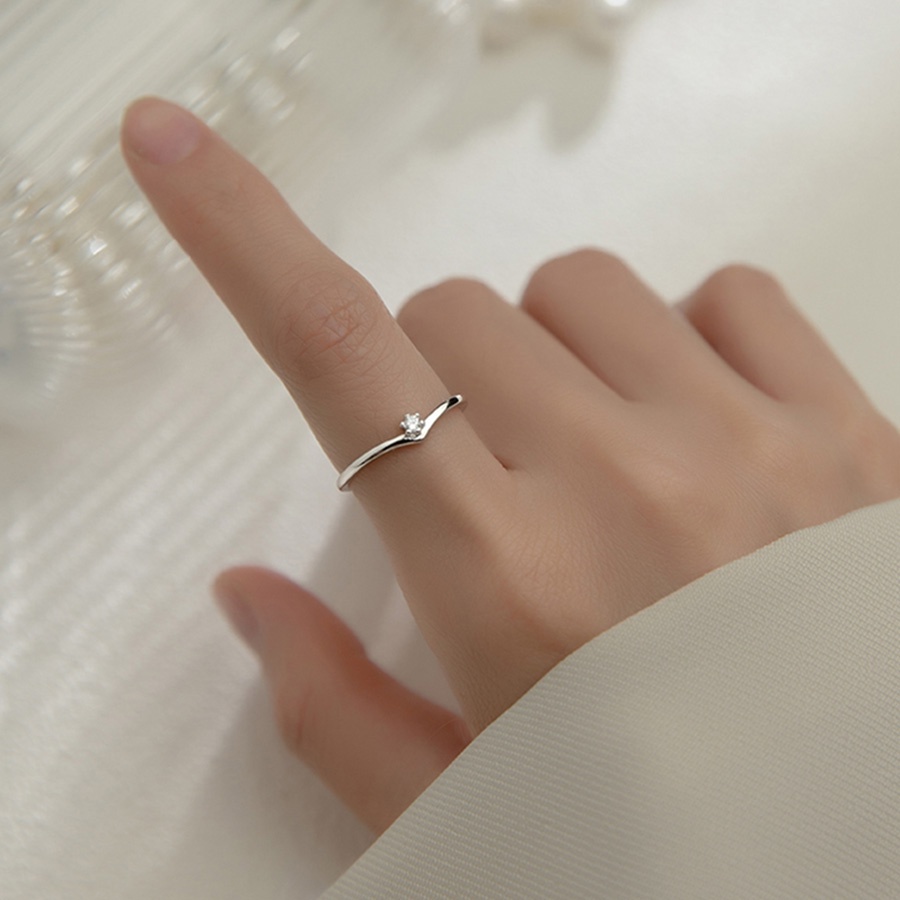 ✨✨Nhẫn Bằng Thép Titan Màu Vàng/Bạc Đính Đá Pha Lê Cho Nữ