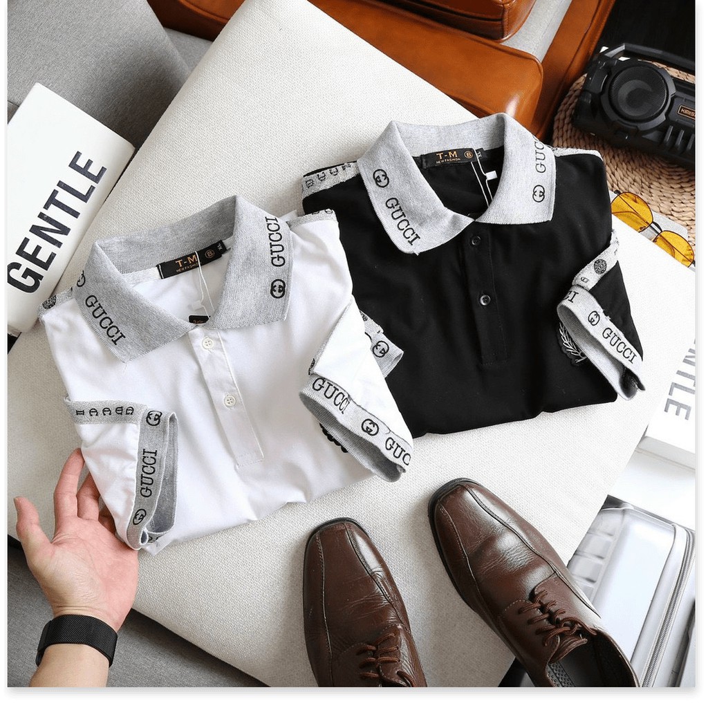 Áo Thun Nam Cổ Trụ Tay Ngắn Vải Cotton Mềm Mịn Uy Tín HP