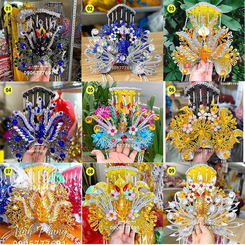 Mão bà Đia Mẫu - tượng cao 40cm  - Đen/Vàng