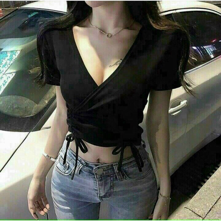 ÁO CROPTOP RÚT EO , CỔ V BORIP - SIIU PHẨM TÔN EO TÔN DÁNG NHÈ - ZADOLA FASHION