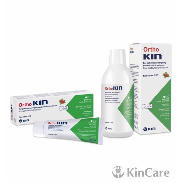 Kem đánh răng &amp; Nước súc miệng Ortho Kin / OrthoKin cho răng niềng