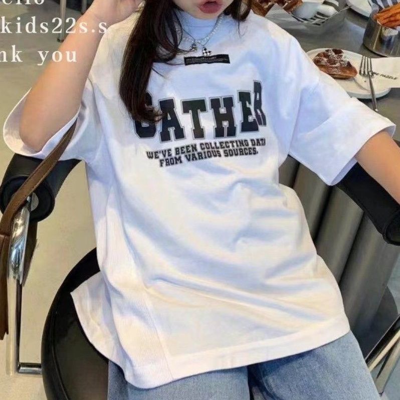 Áo Thun Cotton Tay Ngắn Phong Cách Hàn Quốc Thời Trang Mùa Hè Hàng Mới Dành Cho Bé Gái 2022