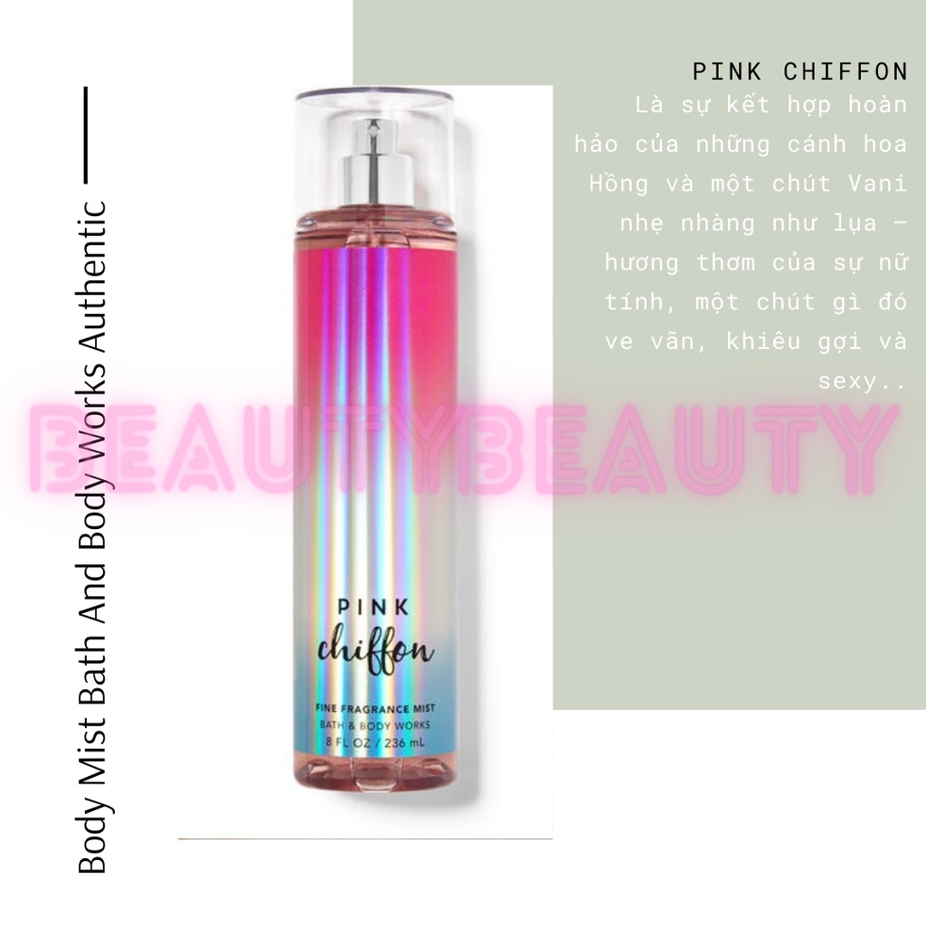 🎀Xịt Thơm Bath And Body Works Pink Chiffon