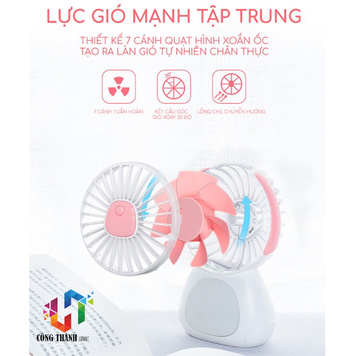 [Hàng Chính Hãng] Quạt mini cầm tay để bàn hình cún Jisulife F3 | BigBuy360 - bigbuy360.vn