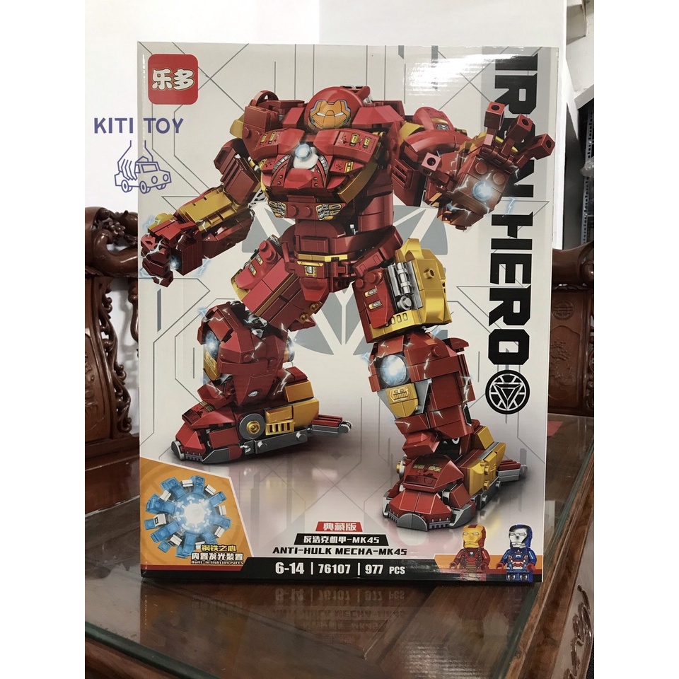 Lắp ráp Marvel superheroes người sắt khổng lồ Ironman Hulkbuster 76030, 76066, 76068, 76017, MK44