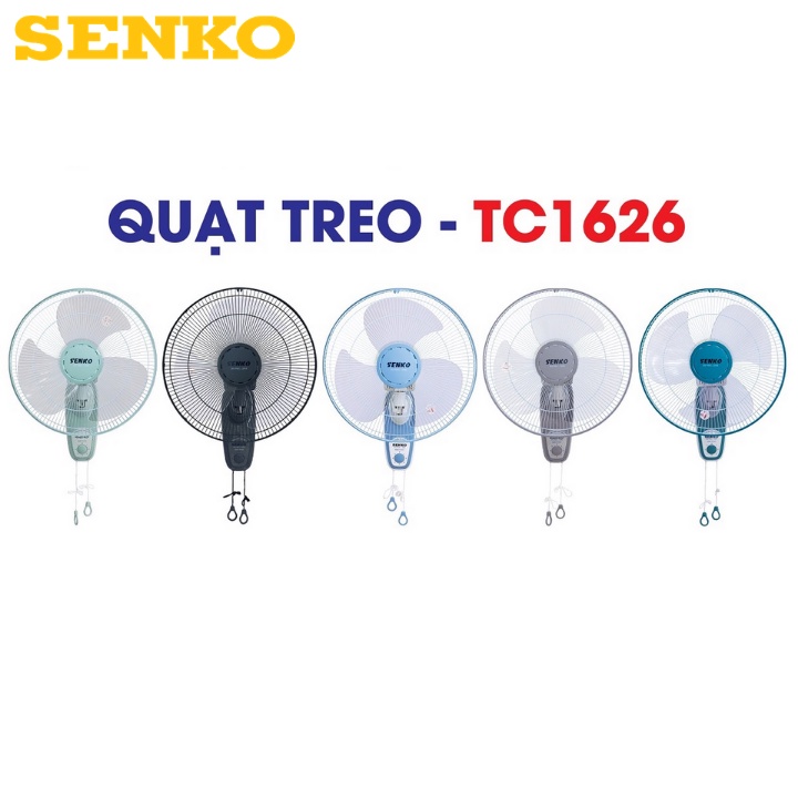 ⚡Hỏa Tốc 2h HCM⚡Quạt treo tường 2 dây Senko TC1626- BH 2 Năm- Tuấn yến TPHCM