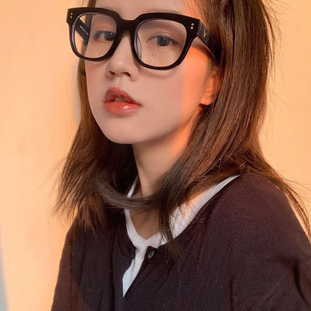Veithdia 510 kính vuông nhựa dẻo  chống ánh sáng xanh thiết kế gọng to phong cách retro sành điệu cho nữ