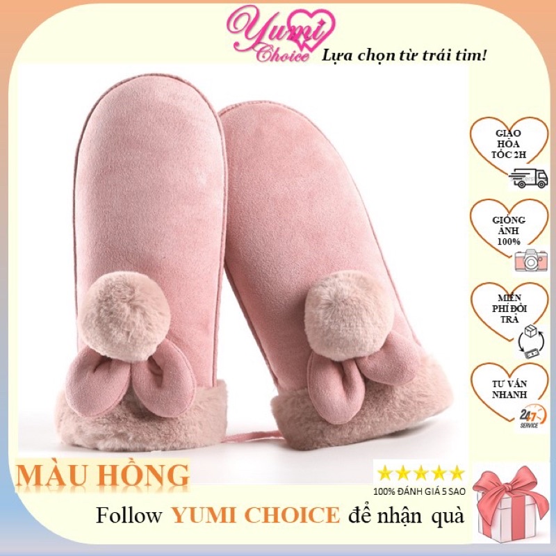 Găng tay lông mềm 💥Mẫu xinh hot💥 Găng tay ấm hình thú siêu dễ thương cho các bạn nữ
