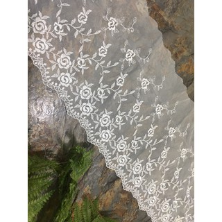 Ren chân cao cấp RC001 bản 20cm dùng may váy đầm thời trang, váy cưới, ren trang trí