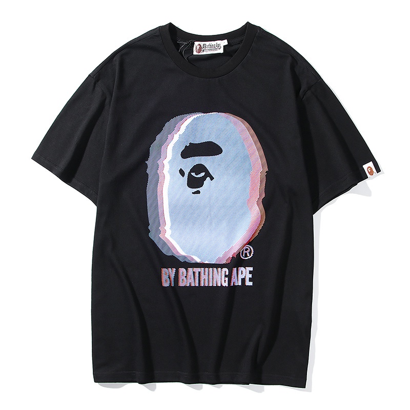 BAPE Áo Thun Cotton Ngắn Tay Thể Thao Thời Trang Unisex