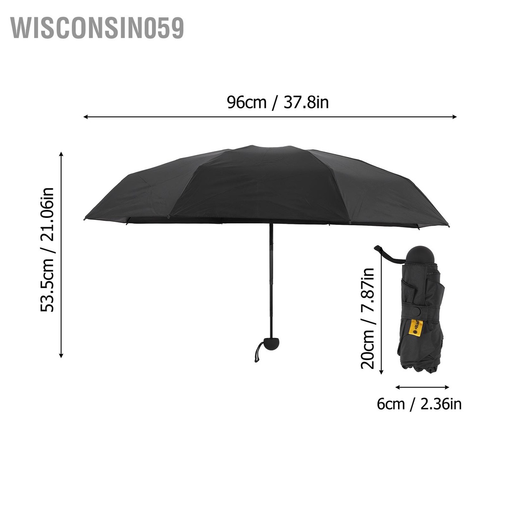 Wisconsin059 Ô du lịch Sun Rain 5 Gấp Bảo vệ tia cực tím Hiện tại xách tay có hộp cho nam giới nữ