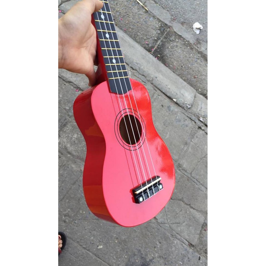 [Đàn GỖ - KHÔNG phải NHỰA] Đàn Ukulele tặng kèm pick gãy, dây đeo và hướng dẫn học miễn phí