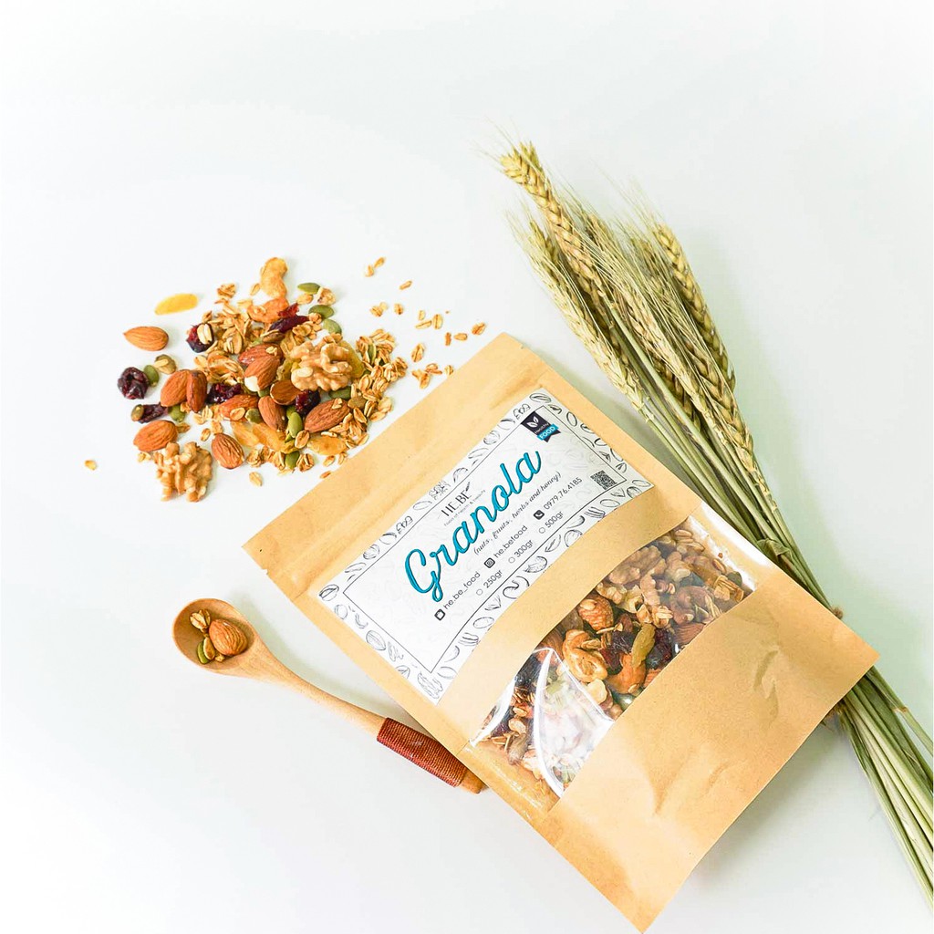 500g Granola Nhiều Hạt HeBe Ăn Kiêng Healthy - Ngũ Cốc Giảm Cân Tự Nhiên