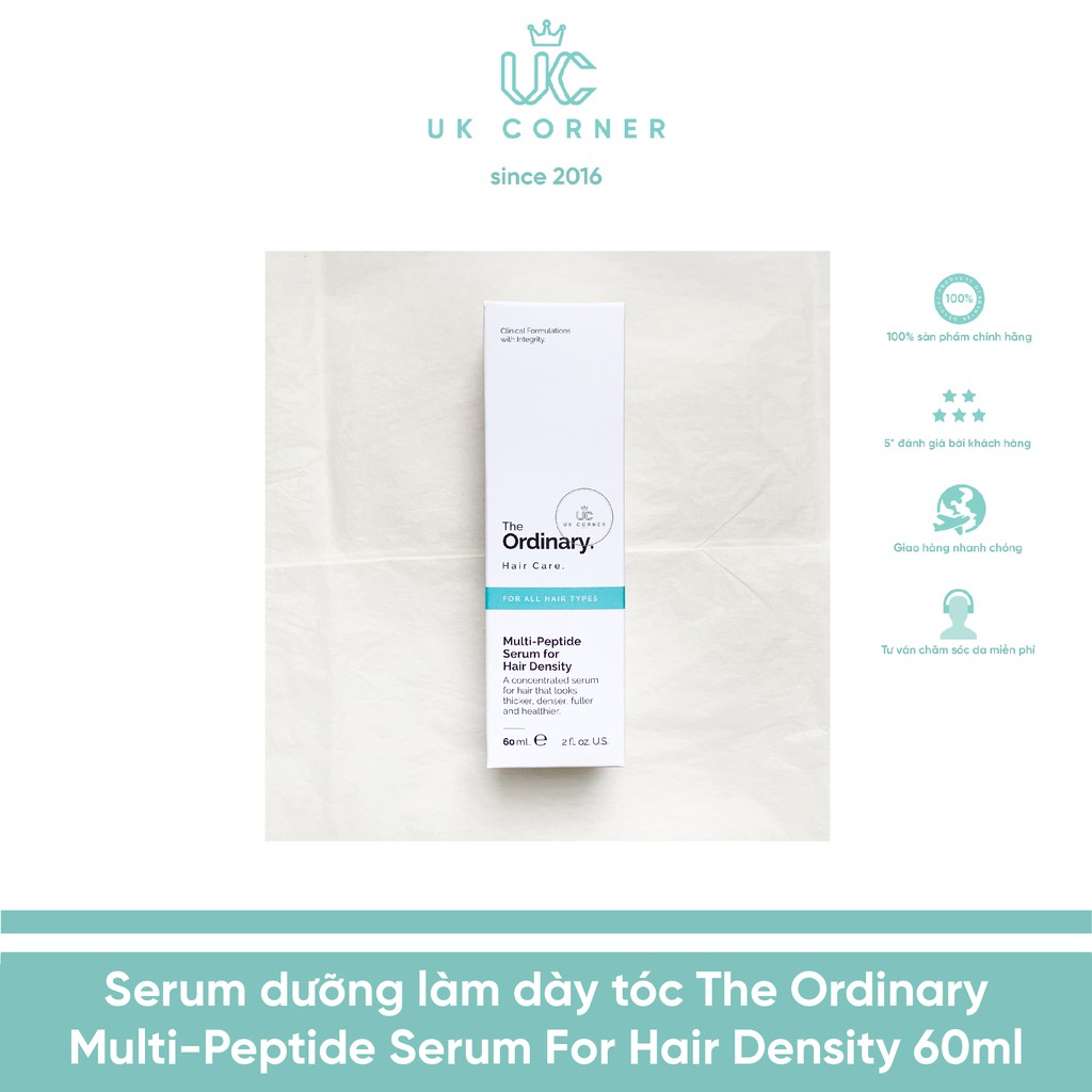 [BẸP VỎ DO VẬN CHUYỂN] Serum dưỡng làm dày tóc The Ordinary Multi-peptide serum for hair density 60ml