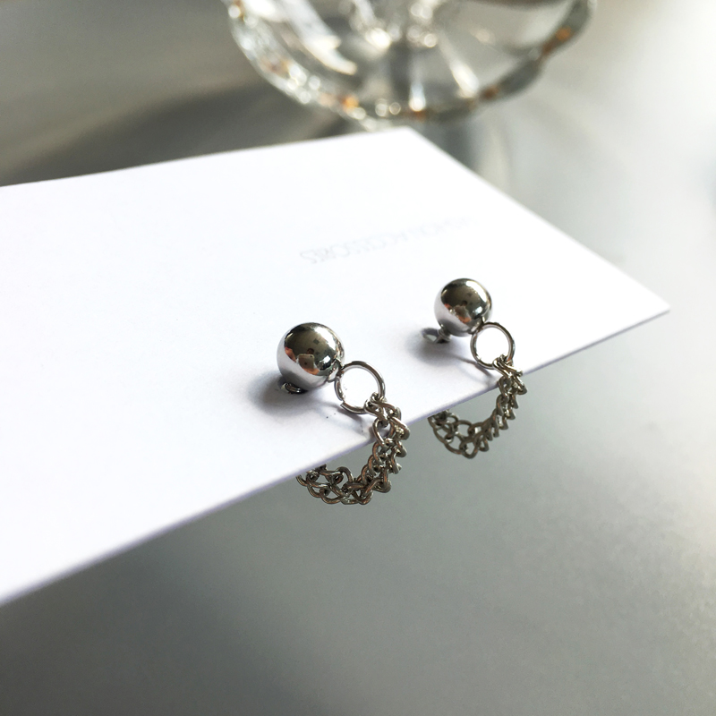 Đôi Khuyên Tai Dáng Dài Phối Dây Xích Thời Trang Cho Bạn Nữ