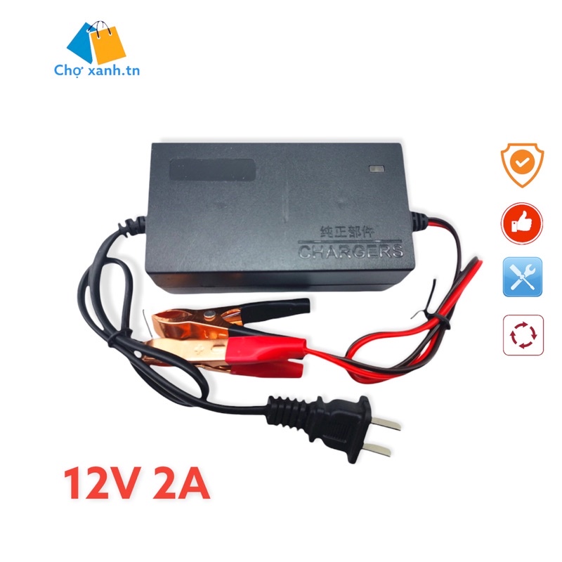 Sạc Bình Acquy 12V 2A Tự Ngắt Sạc Cho Bình Từ 4A Đến 14A