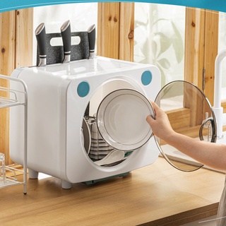 Tủ hộp đựng bát đũa nhà bếp đa năng có khe để dao thớt và khay thoát nước