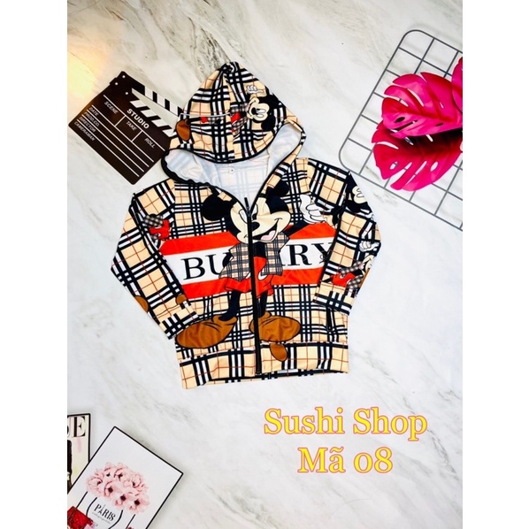Áo khoác, áo chống nắng cho bé, họa tiết đáng yêu nhiều size, nhiều màu Sushi Shop