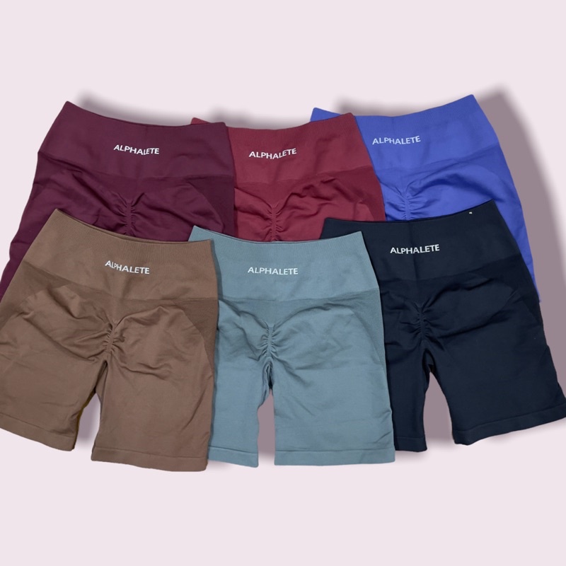Quần tập gym yoga đùi nữ Short Alphalete TOMTIGER co giãn