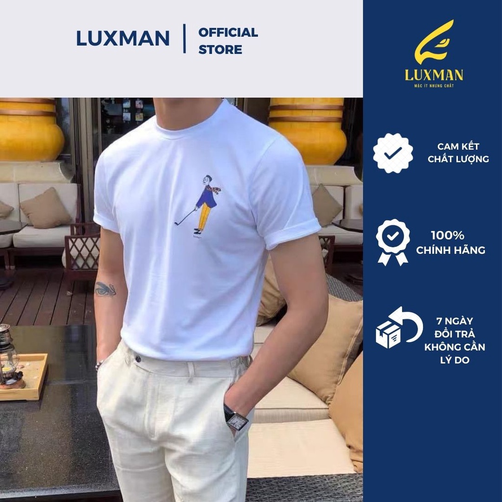 Áo thun nam cổ tròn hoạ tiết thêu đánh golf chất liệu cotton xịn kiểu dáng Hàn Quốc trẻ trung