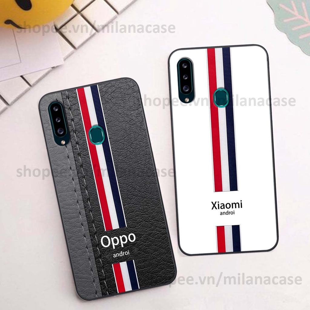 Ốp Samsung A20s in giả da phong cách thể thao, cá tính, thời trang