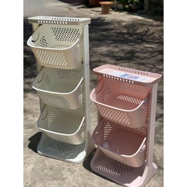 Kệ nhựa có bánh xe 2 tầng 3 tầng việt nhật loại rẻ