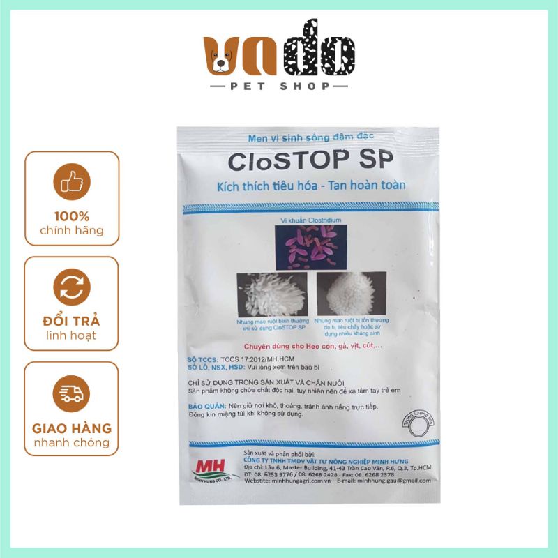 [Mã PET50K giảm Giảm 10% - Tối đa 50K đơn từ 250K] CloStop SP- Men vi sinh cho chó mèo