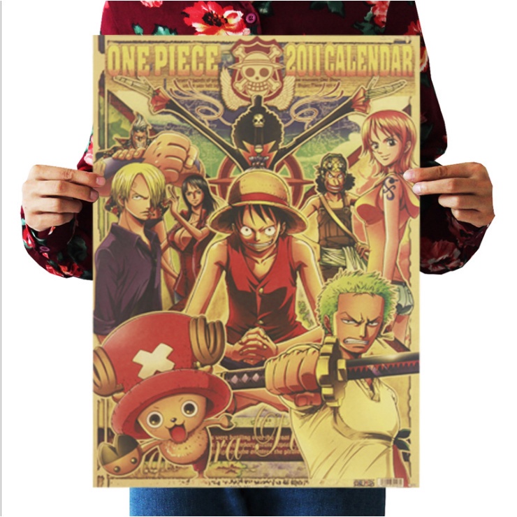 Poster Phim Hoạt Hình One piece Trang Trí Quán Cà Phê
