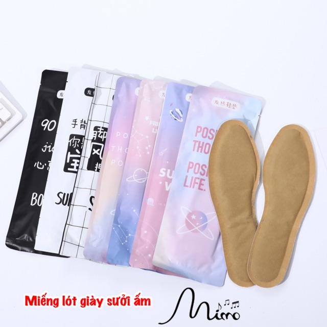 Cặp đế lót giày sưởi ấm đôi bàn chân