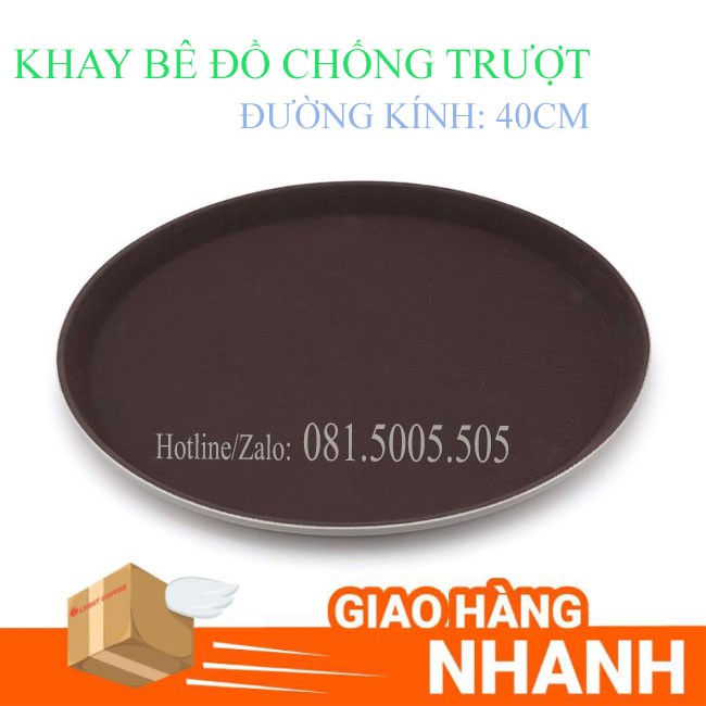 Khay tròn bê đồ chống trượt đường kính 40cm