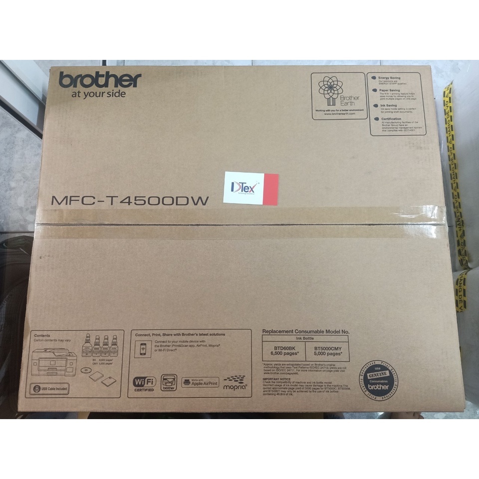 Máy in phun màu đa năng Brother MFC-T4500DW - HÀNG CHÍNH HÃNG