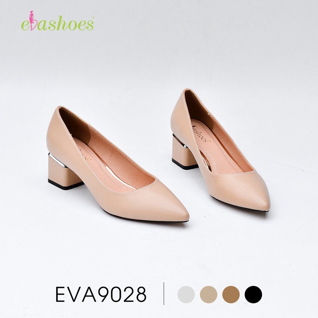 Giày cao gót công sở đế vuông 5cm Evashoes - Eva9028